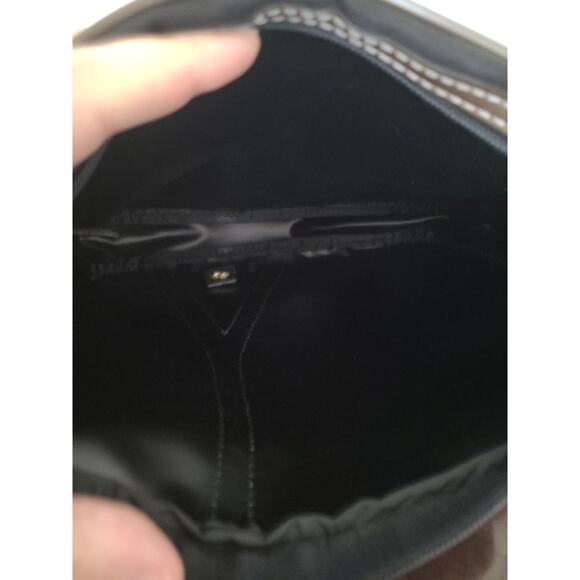 Dunhill Wristlet Pouch Zip Toiletry Men's Bag Large 9x8 Black Logo Designer - Picture 9 of 9